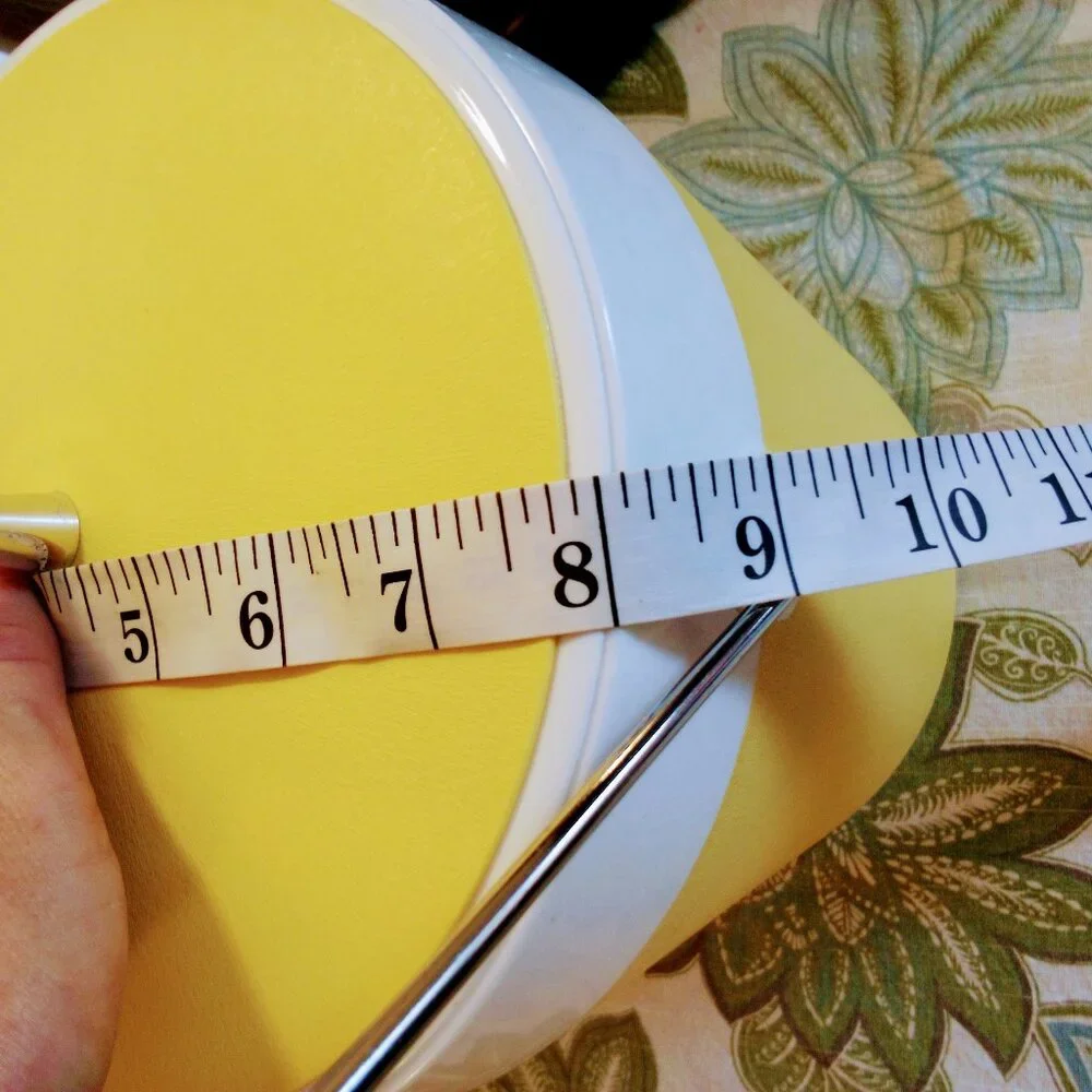 Vtg West Bend MCM Thermo-Serv Atomic Yellow Insulated Ice Bucket